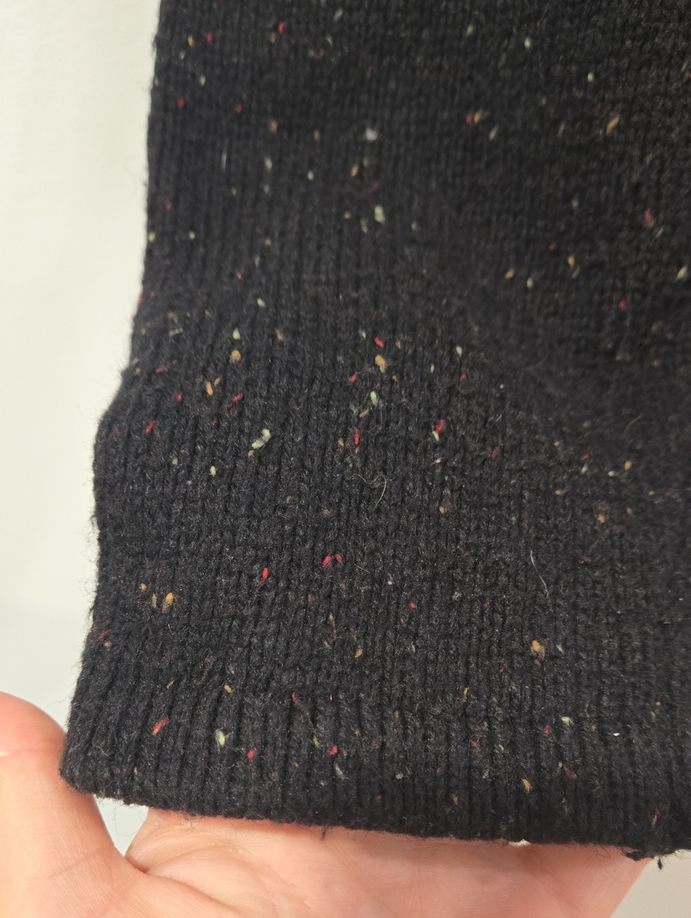 Retro Embroidered Black Zip-Up Grandmacore/Cottagecore Cardigan Sweater - Picture 4 of 9